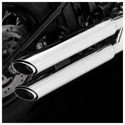 Vance & Hines PCX 3" Round Twin Slash Slip-On Mufflers Chrome
