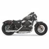 Bassani 3" Firepower Series Chrome Slip-On Mufflers With Black Contrast End Caps