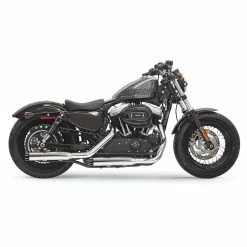 Bassani 3" Firepower Series Chrome Slip-On Mufflers With Black Contrast End Caps