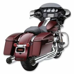 Cobra 4-1/2" PowrFlo Chrome Slip-On Mufflers With Black Tips