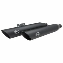 S&S Cycle Slash Cut Race Black Slip-On Mufflers