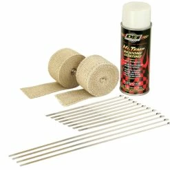 Design Engineering Inc. Motorcycle Exhaust Wrap Kit With Tan Wrap