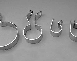 V-Twin Manufacturing Four-Piece Stainless Steel Exhaust Clamps Sets For 2-into-1 Systems