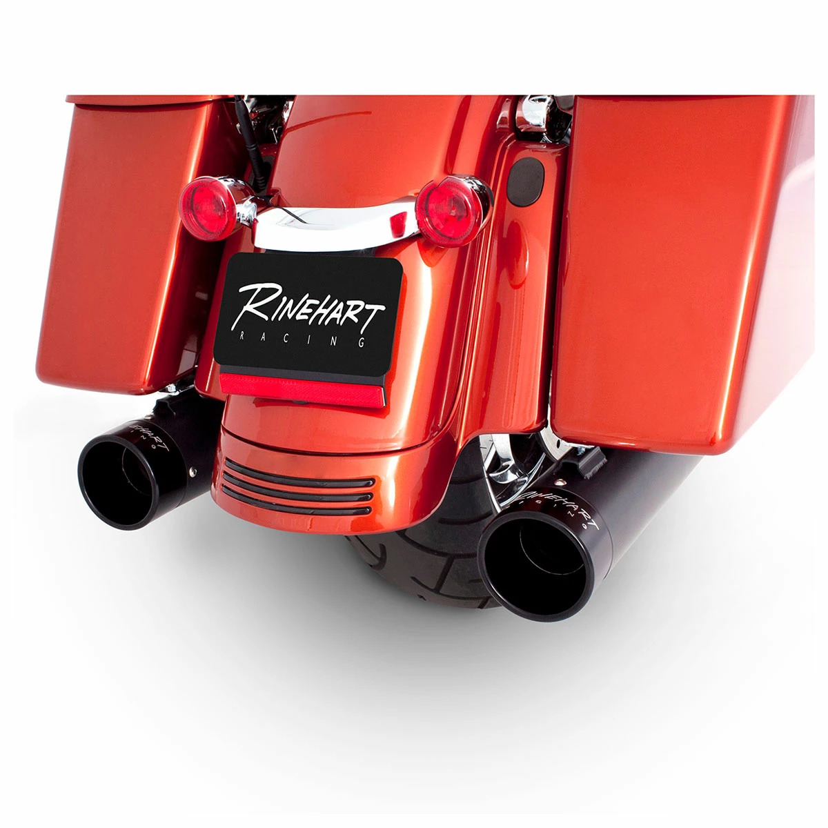 Rinehart Racing 4" Slip-On Mufflers Black With Black End Caps 1 Rinehart Racing 4" Slip-On Mufflers Black With Black End Caps