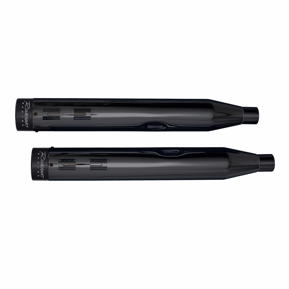 Rinehart Racing 4" Slip-On Mufflers Black With Black End Caps 2 Rinehart Racing 4" Slip-On Mufflers Black With Black End Caps - Image 2