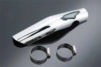 V-Twin Manufacturing Chrome Heat Shield, For Rear Pipe 1 V-Twin Manufacturing Chrome Heat Shield, For Rear Pipe