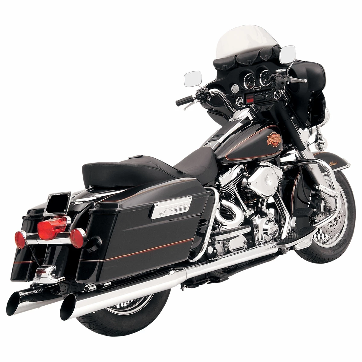 Bassani 4" Upwards Facing Slash-Cut Chrome Slip-On Mufflers 1 Bassani 4" Upwards Facing Slash-Cut Chrome Slip-On Mufflers