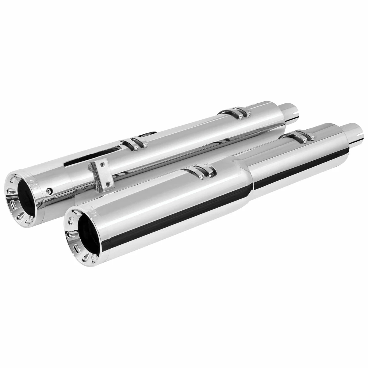 Freedom Performance Exhaust Freedom Performance 4.5" 2-Step Chrome Slip-ons With Straight Or Slash Tips 1 Freedom Performance Exhaust Freedom Performance 4.5" 2-Step Chrome Slip-ons With Straight Or Slash Tips