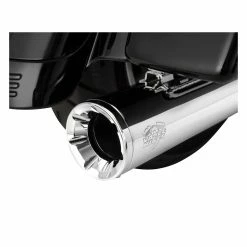 Vance & Hines Eliminator 400 Slip-Ons Chrome With Chrome End Caps -Exhaust Pipes Sales 745 048 D V12