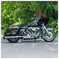 S&S Cycle MK45 4.5" Chrome Slip-On Mufflers With Highlight Machined Black Thruster End Caps -Exhaust Pipes Sales 833 372 E V3