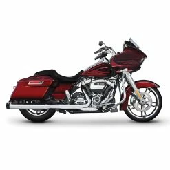 Rinehart Racing 4" Slip-On Mufflers Chrome With Black End Caps
