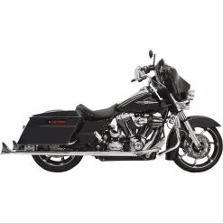 Bassani 36" X 2-1/4" Chrome Fishtail Slip-On Mufflers With Baffle
