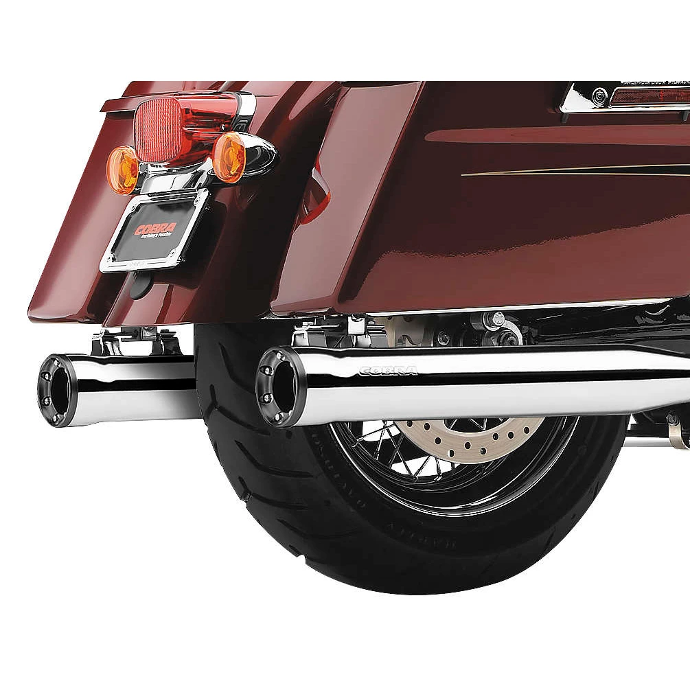 Cobra 3" RPT Chrome Slip-On Mufflers With Black Tip 1 Cobra 3" RPT Chrome Slip-On Mufflers With Black Tip