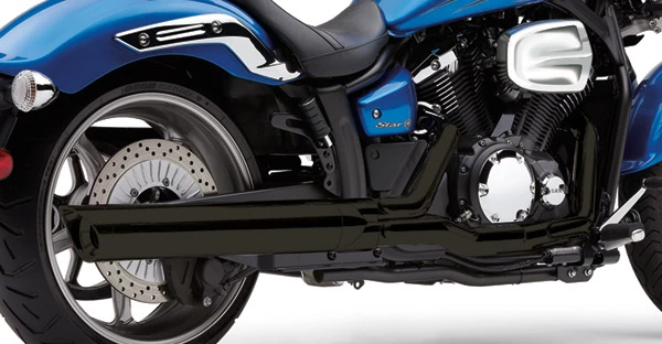 Cobra 4" Slip-On Black Mufflers With Scalloped Tip 2 Cobra 4" Slip-On Black Mufflers With Scalloped Tip - Image 2